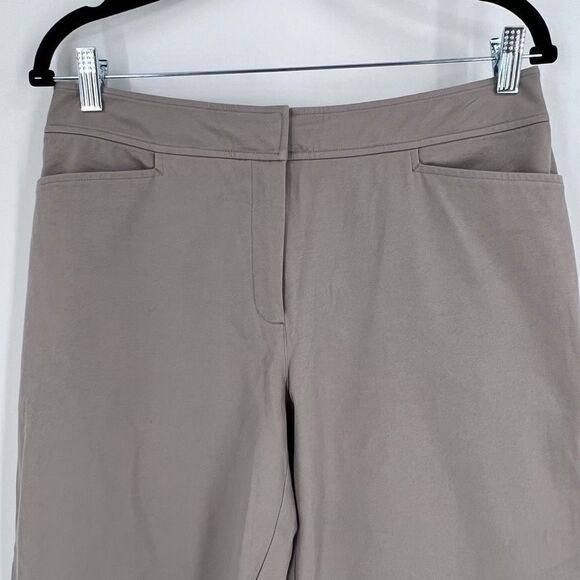Eileen Fisher Women's Flat Front Wide Leg Cropped Ankle Pants Gray Size Small - Picture 3 of 11